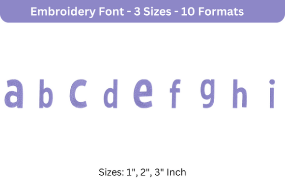 Bimbo Font Lowercase a to I: A Designer’s Review for Business Embroidery