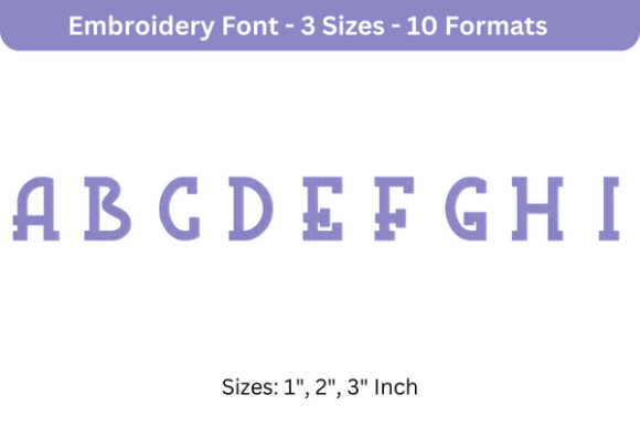 Blue Plate Font Uppercase A to I: A Seller’s Review for Custom Embroidery Designs