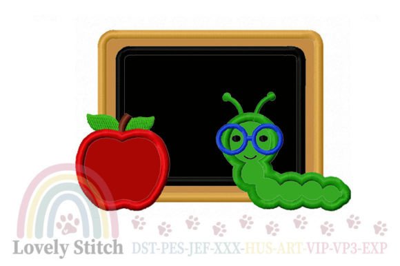 Bookworm Applique Embroidery: A Back-to-School Charm for Seasonal Sellers