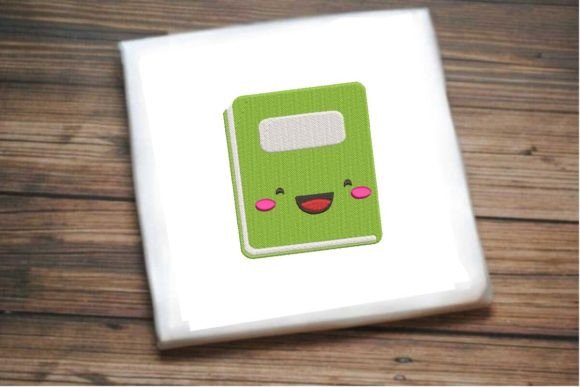 Cheerful Book: A Smiling Embroidery Design for Small Business Branding