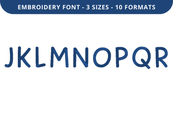 Cloudbird Font J to R: Soft Elegance for Personalized Embroidery