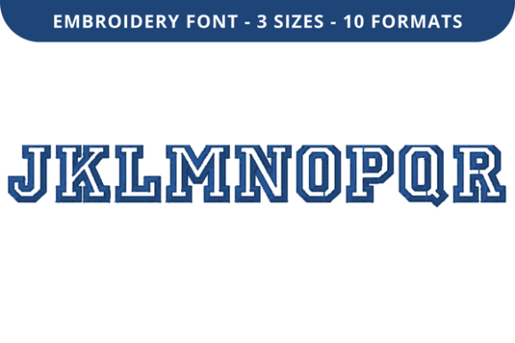College Outline Font J to R: A Seller’s Review for Etsy & Small Shop Embroidery
