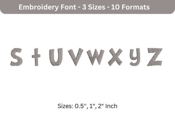 DrSue Font Lowercase S to Z – A Seasonal Embroidery Review