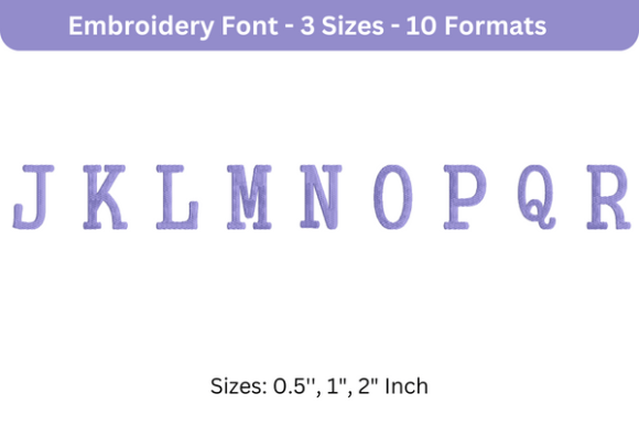 Executive Font Uppercase J to R: A Seller’s Review for Etsy & Small Shop Embroidery