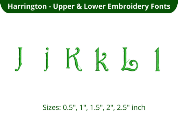 Harrington Font JKL Review for Real Embroidery Projects