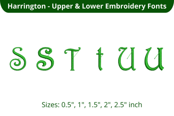 Harrington Font STU for Embroidery Sellers
