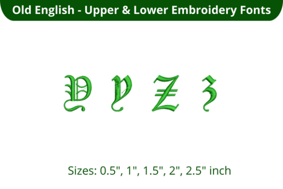 Old English Font YZ: A Timeless Touch for Personalized Embroidery Gifts
