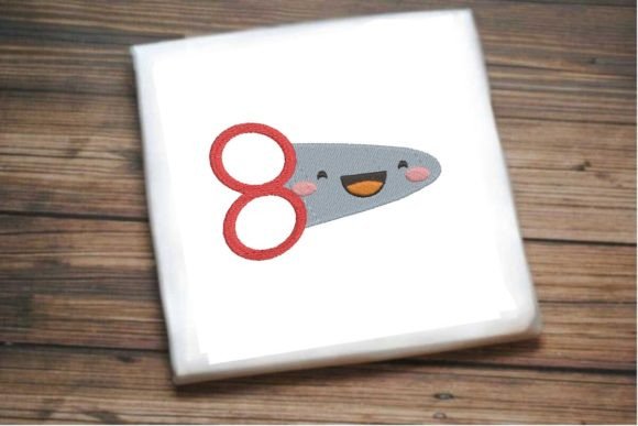 Smiling Scissors: A Cheerful Touch for Boutique Sweatshirts